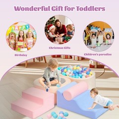 6-Piece Climbing Toys Indoor, Climbing Toys for 1 Year Old, Soft Play Set Bab…