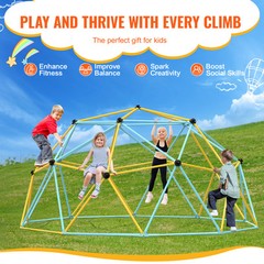 VEVOR Climbing Dome 12FT Geometric Dome Climber Jungle Gym for Kids 3-10 Years