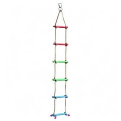 6.6FT Climbing Rope Ninja Ladder for Kids – Ninja Warrior Obstacle Course Swing