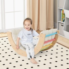 6 in 1 Kids Climbing Arch Playset Removable Cushion Stoppers Multi Indoor Gym