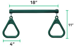 093006832101 Jungle Gym Kingdom Swing Sets for Backyard Monkey Bars Green Trapez