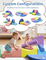 Extra Large 8-Piece Soft Climbing Toys for Toddlers, Foam Climbing Block Set …