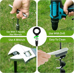 Ground Anchors Screw In, 18 Inch Heavy Duty Swing Set Ground Anchor Kit 6 Pack,