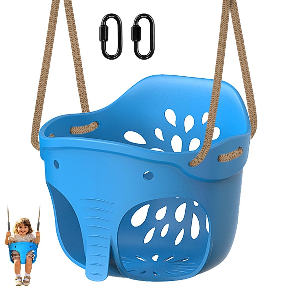 High Back Full Bucket Toddler Swing Seat, Heavy Duty Toddler Swing Set Access…
