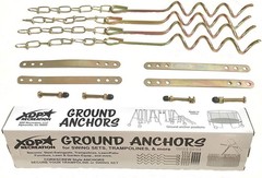 Metal Ground Anchor Kit – 4pcs Auger-Style 12 3/4″ ea All Hardware Included Easy