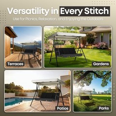 Replacement Canopy for 2-Seat Swing – UV Waterproof Outdoor Patio Glider Cover