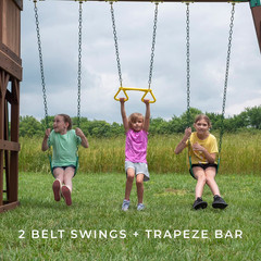 Skyfort III Cedar Swing Set with Tube Slide