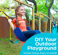 Jungle Gym Kingdom Outdoor Swing Seat Replacement Heavy Duty Chains Playground