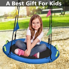 Tree Swing, Saucer Flying Swing 24 Inch for Kids, 900lbs Weight Capacity, wit…