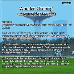 Innovative Rainbow Kids’ Wooden Rope Ladder – 3/4/5-Group Connectivity, 14-Inch