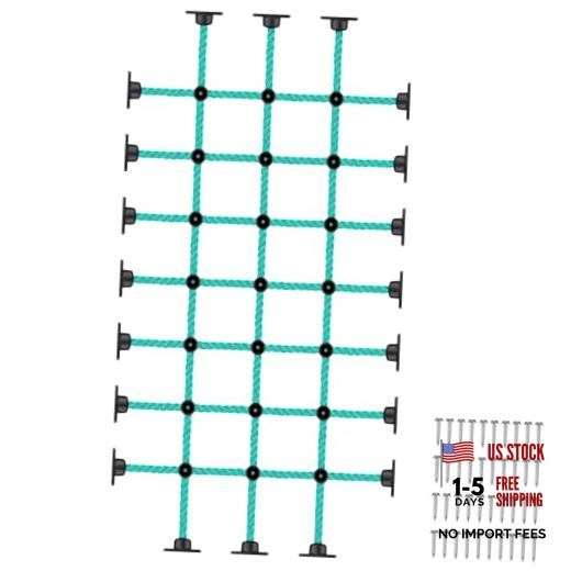 Climbing Net for Kids with Installation Base for 30″ × 60″ Wooden 30″ X 60″