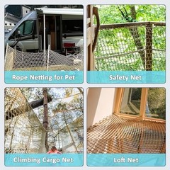 Double Layer Climbing Net for Kids – Playground Safety Cargo Net for Treehouse,