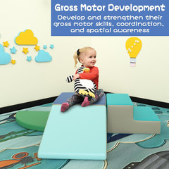 4 Pieces Kids Climbing Toys for Toddlers 1-3, Lightweight Couch Kids for Crawlin