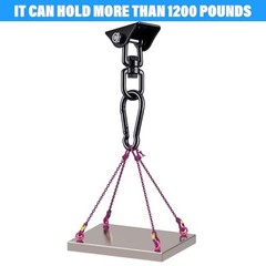 2 Pcs Swing Hanging Kit, Heavy Duty 2000 LB Capacity 360 Degree Rotating