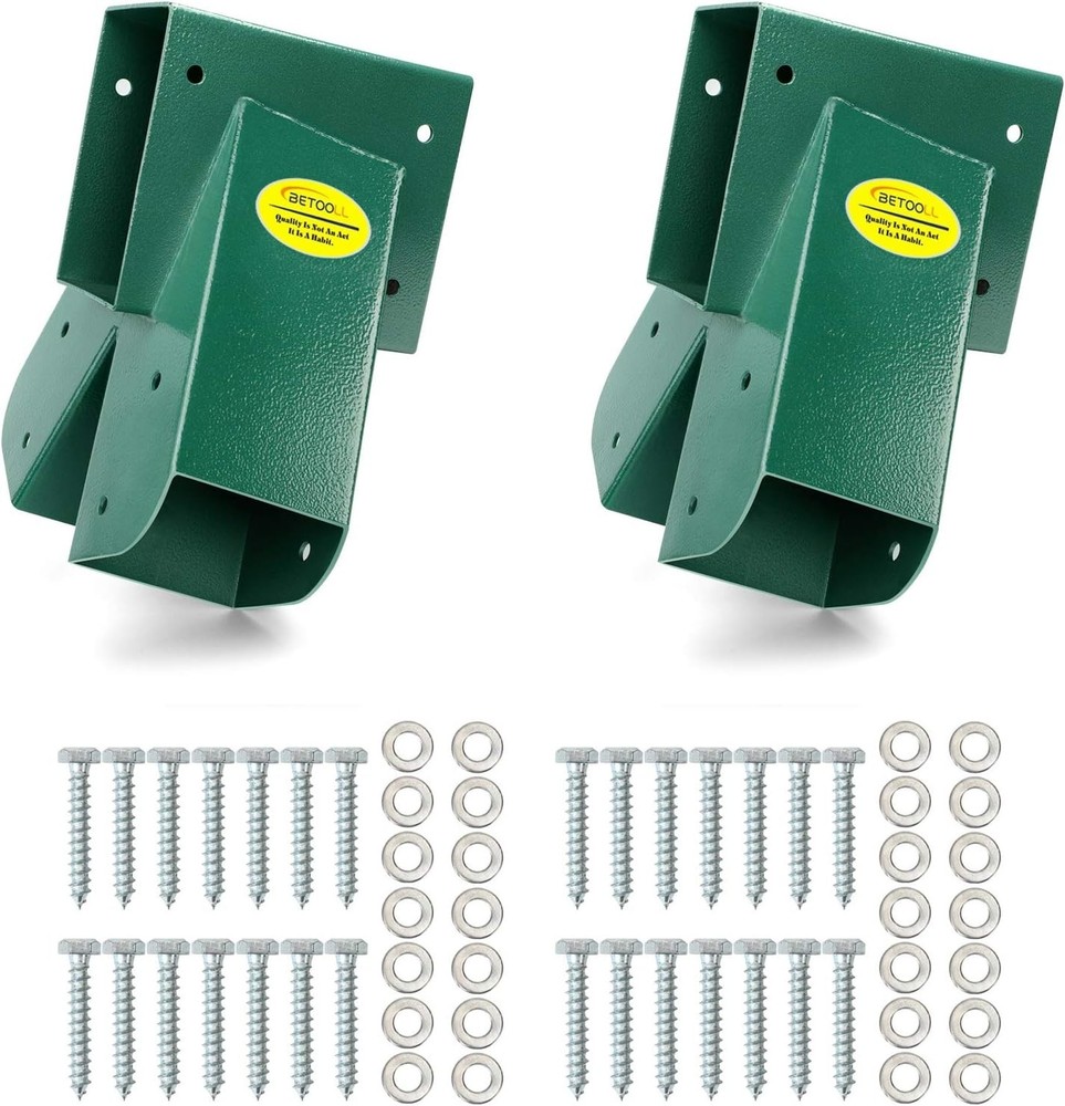 Strong Steel Swing Set Brackets for Kids – 2 Pack with All Installation Hardware
