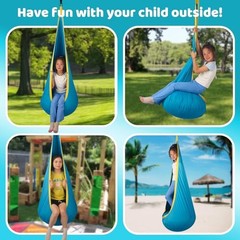HiCamer Sensory Swing for Kids Indoor and Outdoor Pod Hammock Chair Seat Teal
