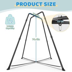 Swing Stand with Sensory Swing and Pod Swing, X-Shaped Swing Frame Heavy-Duty…