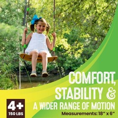 Premium Coated Maple Outdoor Swing, 150 lb Capacity, UV Rope – Ages 4+ Fast Ship