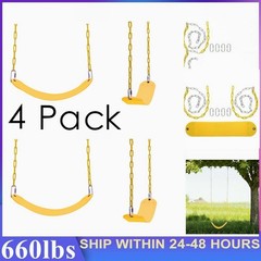 4PACK Heavy Duty Swing Seat-Swing Set Accessories Swing Seat with Coated Chain