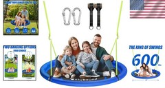 Heavy Duty 43″ Tree Swing – 600LB Capacity, Safety Certified, Outdoor Blue Disc