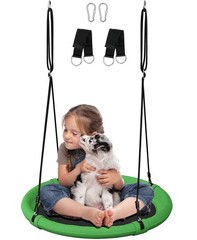 24 Inch Saucer Tree Swing Set for Kids & Adults, Adjustable Flying Swing Seat…