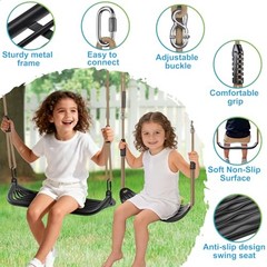 B: 4 Black Base Bracket +2 Black Frame Bracket + 4 Swing Hanger +2 Swing Seat