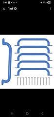 17 Inch Blue Metal Safety Handles for Playground 6 Pack – Swing Set Accessory
