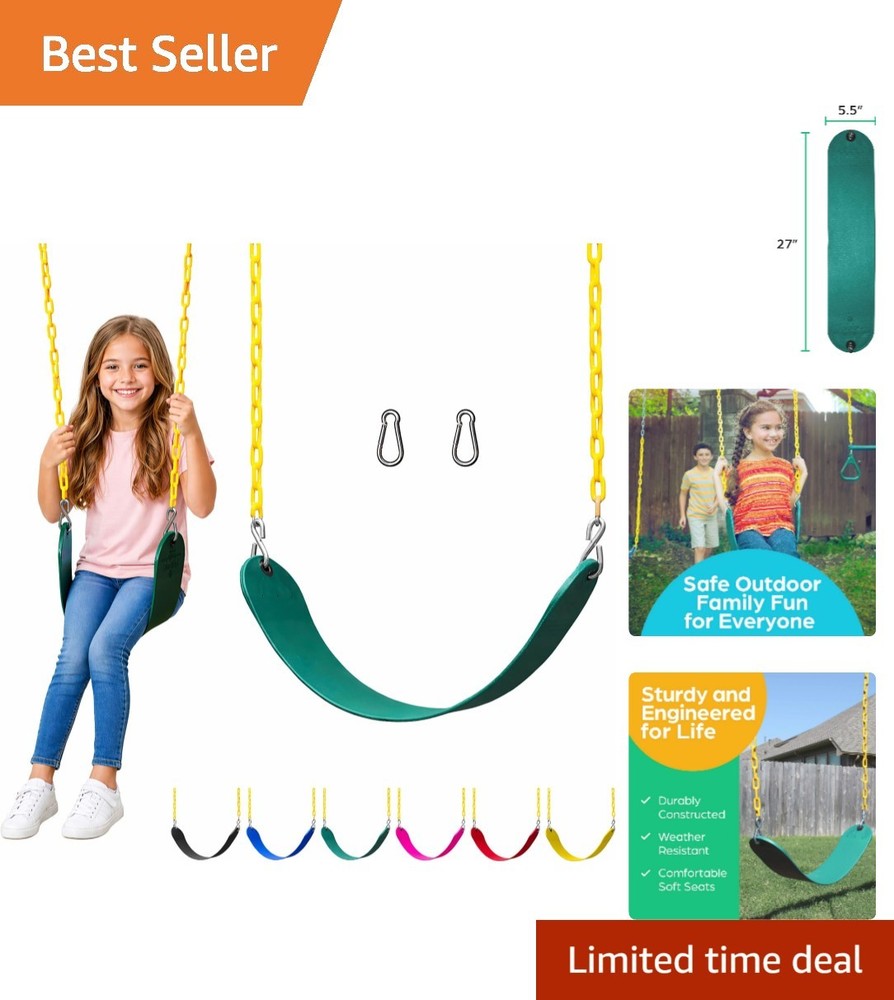 Heavy Duty Green Swing Seat Replacement – Safe & Easy Install for Backyard Fun