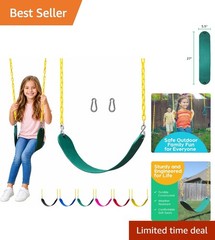 Heavy Duty Green Swing Seat Replacement – Safe & Easy Install for Backyard Fun