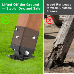 Heavy-Duty Swing Set Brackets, A-Frame Swing Set Hardware Kit, 1 Middle Bracket