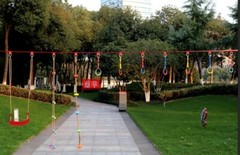 42.5ft Ninja Warrior Obstacle Course for Kids Ninja Line Slackline Climbing Rope