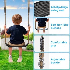 Heavy Duty Swing Set Kit – Reinforced A-Frame Brackets & 4 Hangers, DIY Swing…