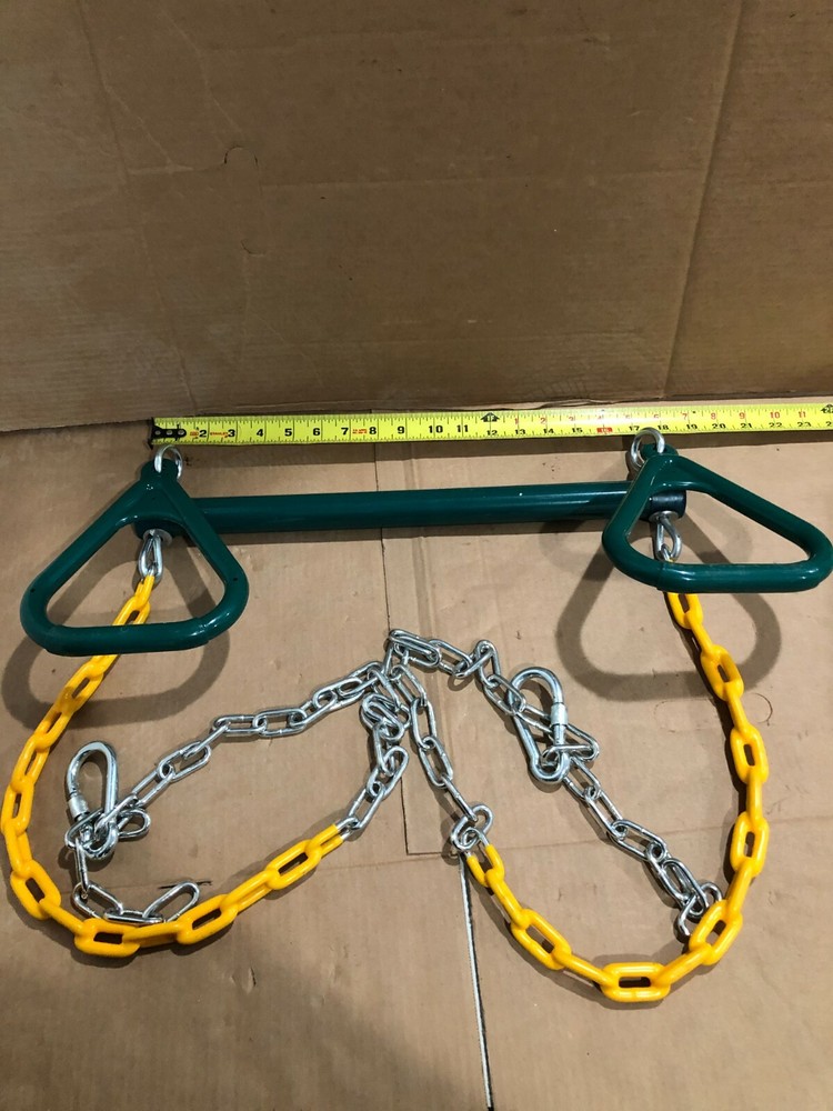 Trapeze Bar Rings 250 lbs Capacity Metal Chain Rust-UV Resistant Hardware NEW