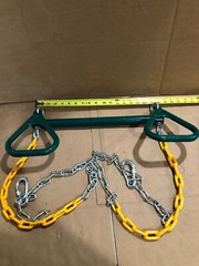 Trapeze Bar Rings 250 lbs Capacity Metal Chain Rust-UV Resistant Hardware NEW