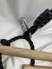 Rope Ladder – Kids Climbing Obstacle Wooden Swing Rope Ladder with 2 Hooks READ