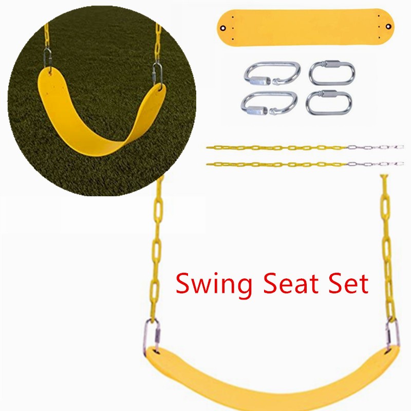 Swing Seat Set Playground Accessories Replacement Swings Slides Gyms W/2 Chains