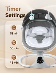 Electric Baby Swing for Infants to Toddler, Portable Swing Baby Rocker with 5…