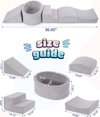Foam Climbing Blocks with Ball Pit Designed for Toddlers Aged 1-3 -Great for Ind