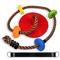 Tree Swing for Kids,disc Swing,Climbing Rope Tree Kids Swing with Platforms a…