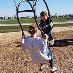 Swing Set Brackets, Heavy Duty Swing Hangers for Wooden Sets Playground Black