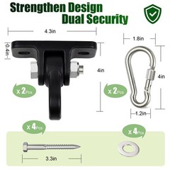 Playground Swing Hangers – Heavy Duty Hanging Swing Hooks, Anti-Rust Aluminum…