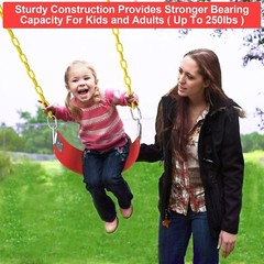 Versatile Red Swing Seat for Kids & Adults – 30.4 x 6 Inch, No Assembly Required