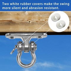 Heavy Duty Anti-Rust 304 SS Swing Hangers, 2000lb, Indoor Outdoor 2-Pack