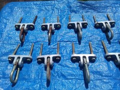 Lot (8) Heavy Duty Playground Swing Hanger with Mounting Hardware Lag Bolts