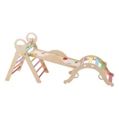 Uimoso 9-in-1 Toddler Climbing Set with Xylophone and Rainbow Design
