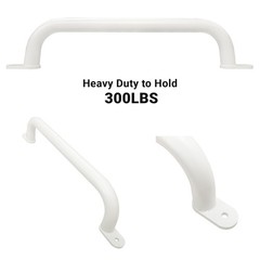 6 Pieces 17 Inch White Metal Safety Handles for Playground Equipment – Outdoo…