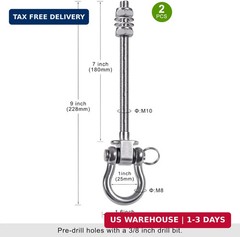 SELEWARE Heavy Duty Swing Hangers with Silent Bearings, 1500LB Capacity Stainles