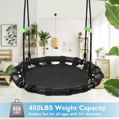 Tree Swing with PP Mat – Durable, Safe, and Easy to Install,Black Outdoor Sau…