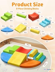 Extra Large 8-Piece Toddler Soft Climbing Toy Foam Building Block Set