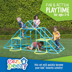 Mega Pyramid Monkey Bars Climbing Tower Active Outdoor Fun for Kids Ages 3 to 8